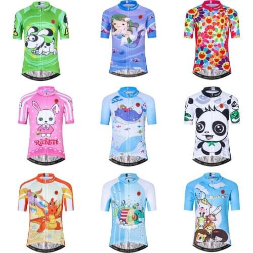 Boys Girls Cycling Jersey Shirt mtb Maillot Short Sleeve Bicycle Cycling Clothing Children Ropa ciclismo Sport Kids Bike Jersey