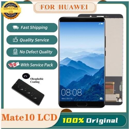 Original For Huawei Mate 10 LCD Touch Screen Glass Panel Replacement Parts Huawei MATE 10 Display Sensor Frame ALP L09 ALP L29