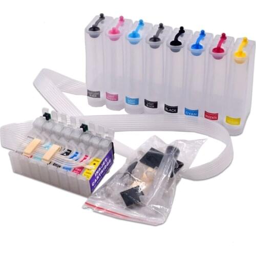 T0961-T0967 T0969 8Colors Ciss System With ARC Chips For Epson Stylus Photo R2880 2880 Printer Continuous Ink Supply System