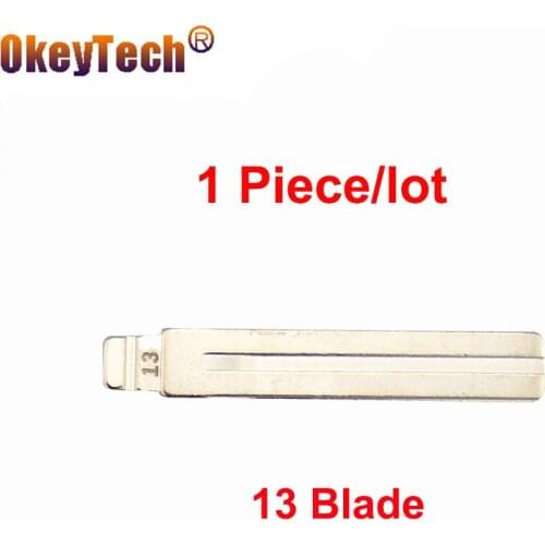 OkeyTech Universal 13 Car Key Blade For Hyundai IX35 Toyota Crown KD Keydiy Lexus TOY40 TOY48 Replacement No.13 Uncut Blade
