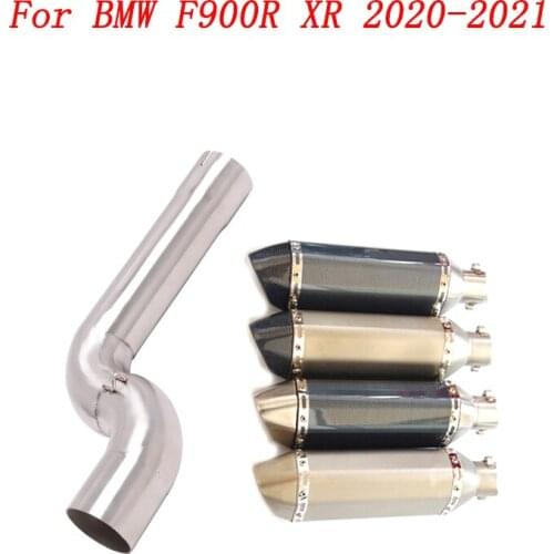 Escape Motorcycle Exhaust Middle Connect Pipe And 51mm Muffler Stainless Steel Exhaust System For BMW F900R XR 2020-2021