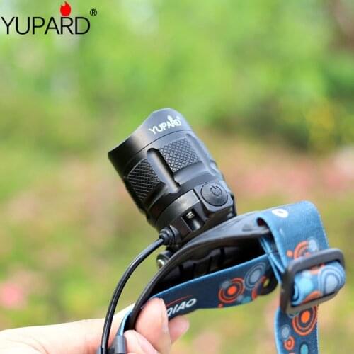 Yupard USB charging zoomable headlight XM-L2 T6 LED bright Headlamp output power rechargeable camping zoom lantern power bank