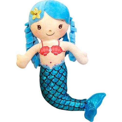 Funny Mermaid Soft Toys Bed Pillow Lightweight Parts Pretend Playing Dolls Children Accessories for Birthday Gifts