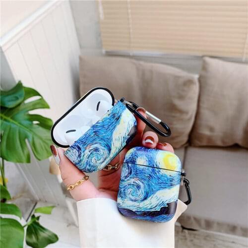 Van Gogh oil painting protective case for Airpods 1 2 Pro cover bluetooth wireless earphone charging bag for airpod cases