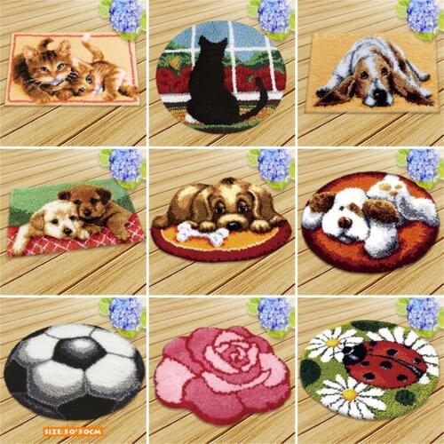 Animal Latch Hook Cushion Smyrna Pakket Kussen Smyrna Package Cushion Kussen Knooppakket Smyrna Klink Haak Kussen Latch Hook Rug