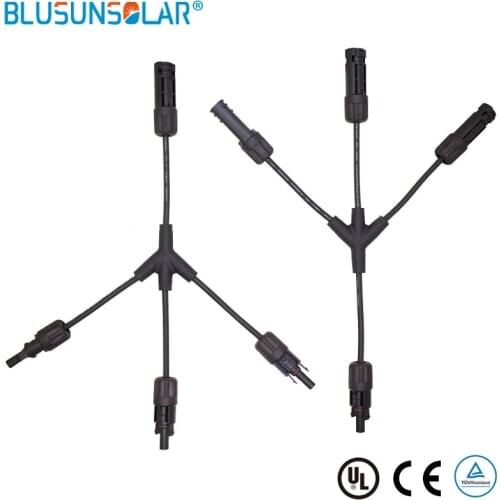1Pair 3 in 1 branch connector IP67 waterproof SOLAR PV parallel connector wiring solar panel together LJ0156