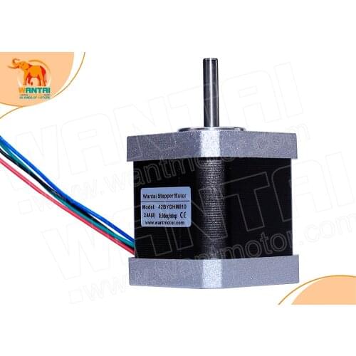 EU Ship & No Taxes) 2 PCS wantai 42BYGHM810,Nema 17 Stepper Motor 4200g.cm,2.4A, 0.9degree,3D Reprap Makebot Printer, Robot