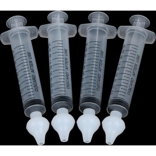 4pcs Professional Syringe Baby Nasal Irrigator Portable Infant Nose Cleaner Rinsing Device Soften nasal scab For Kids Children