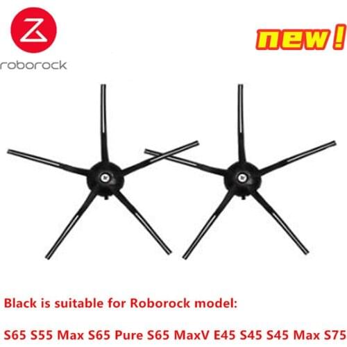 Black soft rubber side brush accessories for Roborock vacuum cleaner robot S65 S55 Max/S65 Pure S65 MaxV E45 S45 S45 S45 Max S7