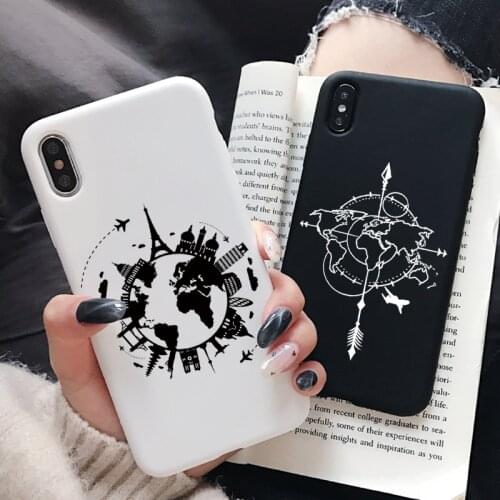 Coque For Samsung A50 A51 A70 A71 A21S A20e A31 A40 A41 A11 S8 S9 S10 S20 FE Note 20 Ultra 10 Plus 9 World travel Soft Case