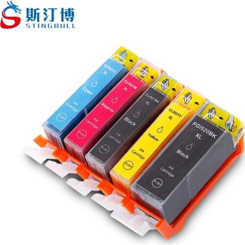 PGI-520 CLI-521 Ink Cartridges For Canon PIXMA IP3600 IP4600 IP4700 MP540 MP550 MP560 MP620 MP630 MP640 MP980 MP990 MX860 MX870