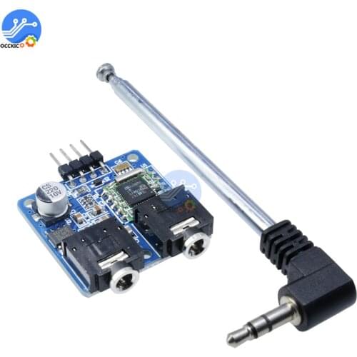 TEA5767 FM Stereo Radio Module 76-108MHZ With Antenna Reverse Polarity Protection Diode Filtering Sensor Retro Radio DIY Module