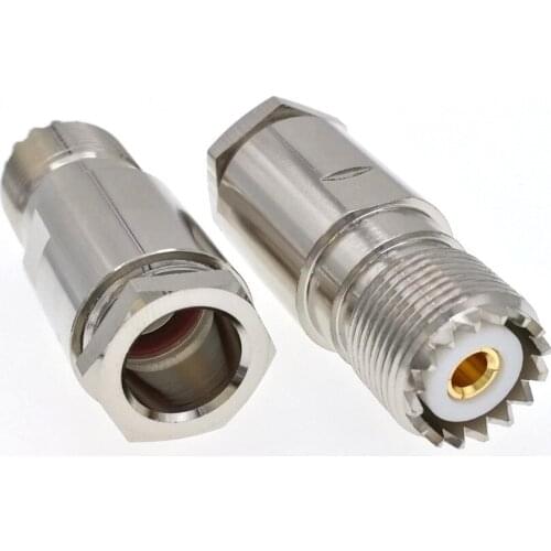 SO239 UHF Female Clamp RF Connector For RG8 LMR400 RG165 7D-FB Ecoflex 10 Cable