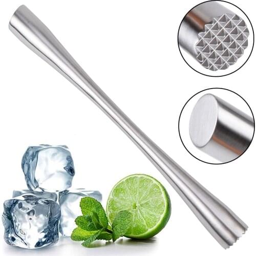 Stainless Steel Wine Tools Ice Cocktail Swizzle Stick Fruit Muddle Pestle Popsicle Sticks Crushed Ice Hammer Bar Tools