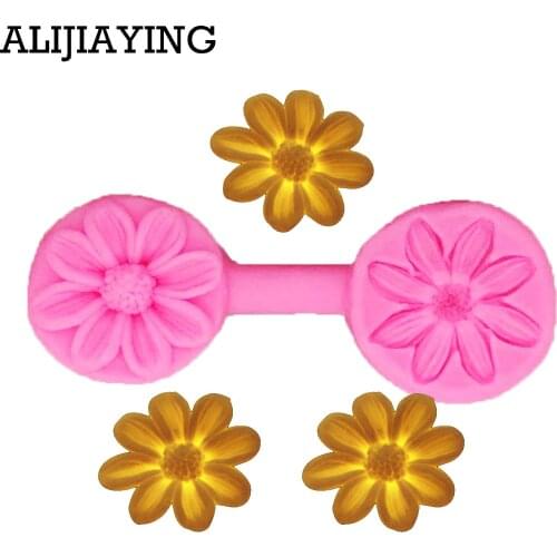M1298 Chrysanthemum flower pastry cake silicone mold for fondant Cupcake Jelly Candy Chocolate Decoration Baking Tools