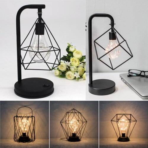 Marble Base Shade Copper Geometric Light Modern Industrial Curved Table Lamp Indoor Lighting Bedroom Diamond Table Lights