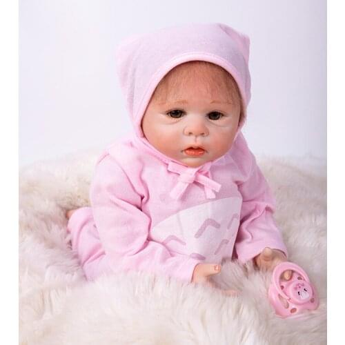 Soft Vinyl Silicone 19" Reborn Baby Preemie Doll Lifelike Newborn Baby Doll Gift Toys For Girls