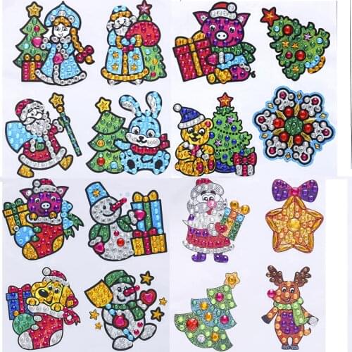 Big Gem Diamond Painting Kits Make Your Own Magical Stickers 5D Diamond Painting By Numbers Arts and Crafts for Kids