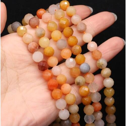 New Style Natural Stone Beads Section Colored Hair Quartz Loose Bead 8 MM For Jewelry Making DIY Necklace Earrings Accessory