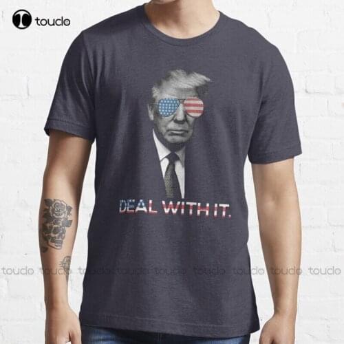 New Trump- Deal With It T-Shirt Cooling Shirts For Men Cotton Tee Shirt S-5Xl