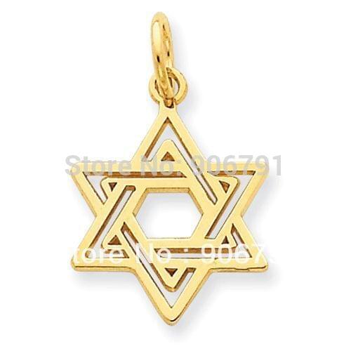 Solid jewish star charm jewelry