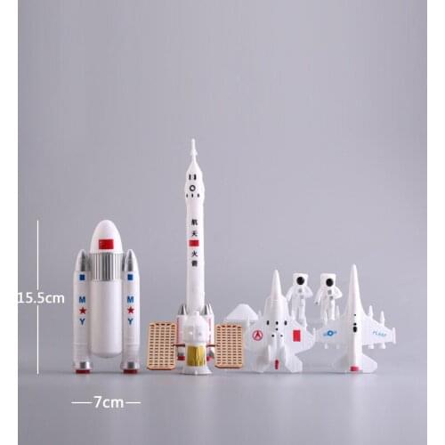 Plastic space shuttle astronaut satellite rocket model toy cake decoration decoration birthday gift car decoration children toy