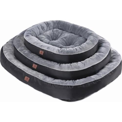 Machine Washable Pet Bolster Bed for Large Dogs Pet Cushion Dog Mat Durable Oxford Exterior and Comfy Velvet Fleece inner