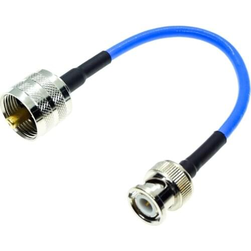 UHF PL-259 Male to BNC Male RG402 0.141" lot Semi Flexible Coax Cable Blue
