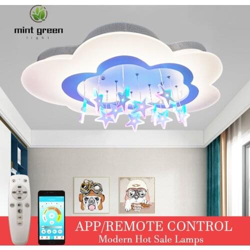 New Ceiling Lights Girl Children Room Bedroom Modern LED Lighting Surface Mount Remote Control Indoor Lamp Lampara Techo