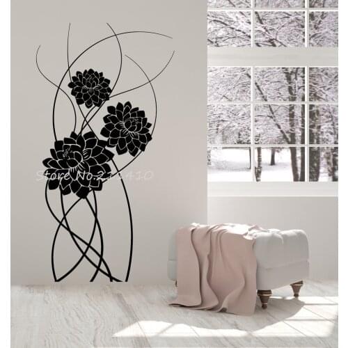 Simple Design Vinyl Wall Decal Home Decor Living Room Art Beautiful Bouquet Of Flowers Nature Stickers Murals Unique Gift YY666