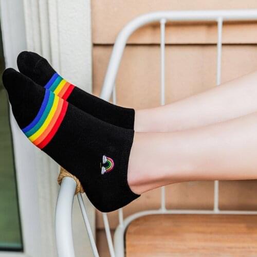 Clearance Sale Fashion Summer Woman Socks Casual Striped Breathable Short Socks Slippers Cute Cartoon Low Cut Ankle Boat Socks