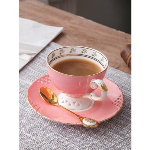 Luxury Ceramic Coffee Cup Saucer Set Bone China Teacup Pot Afternoon Tea Party Milk Jug Sugar Bowl Mug Ware Home Drinkware Gifts
