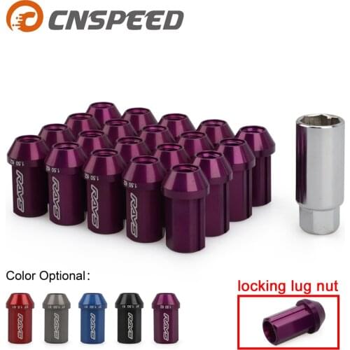 19HEX Rays Wheel Nuts Lug Nuts m12x1.5 m12x1.25 Length 42mm With 7 Side Lock Nuts Anti Theft Security Key Alloy Aluminum 7075-t6