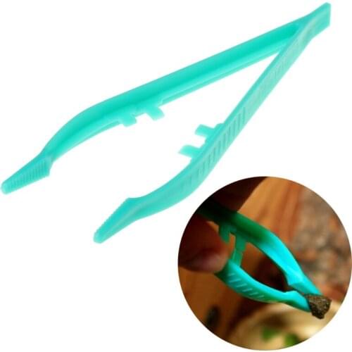 T3EC New Reptile Feeding Tweezers Clamp Pliers Plastic Feeder Clip Non Slip Terrarium