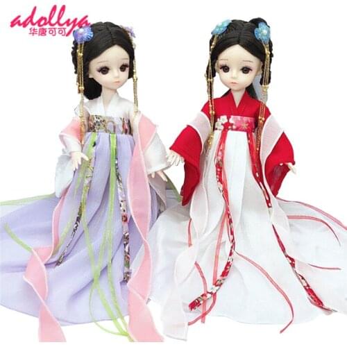 Adollya BJD Fat Doll 28cm Ancient Costume Ball Jointed Swivel Doll Toys for Girl Ancient Style 1/6 BJD Dolls