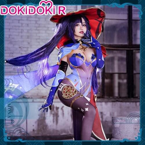 DokiDoki-R Game Genshin Impact Cosplay Mona Costume Genshin Impact Mona Cute Sexy Cosplay