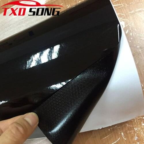New Size 10X100/150/200/300/500CM Glossy Black Vinyl Wrap Self Adhesive Car Styling Membrane Sticker Decal Film