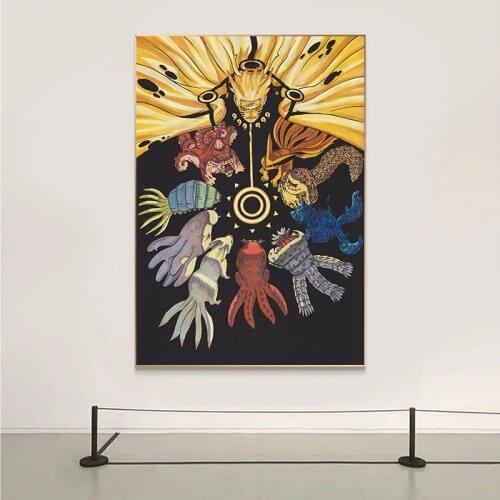 Vintage Naruto Anime Uzumaki Naruto Art Canvas Painting Living Room Decoration Poster Print Wall Picture Kids Gift Cuadros