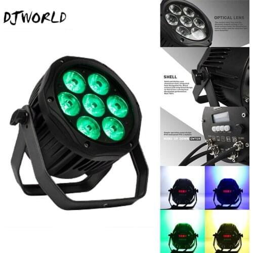 Waterproof LED Par 7x18W RGBWA+UV Lighting Moscow Joyous Stage Effect Lights Party Luminaire Disco Luces DJ Birthday Dance Bar