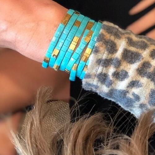 Go2boho Stretch Bracelets Accessories Miyuki Tila Beads Bracelets For Women Pulseras Jewelry Fashion 2021 Bohemian Jewellery