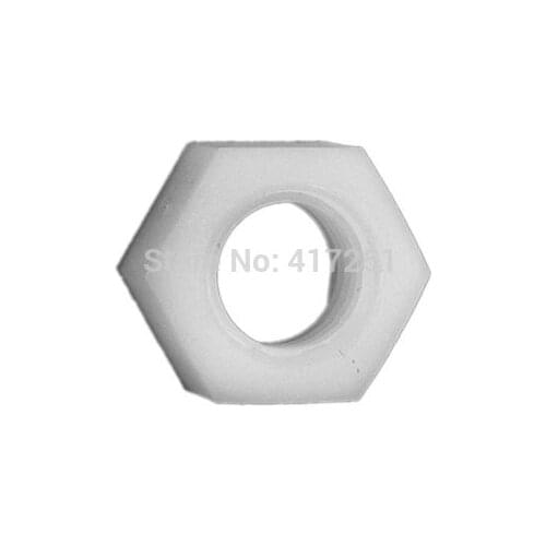 50pcs M5 Full Nylon Hex Nuts Plastic Hex Nuts Fasteners