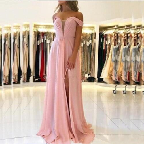 An028 2020 New Fashion Hot Sexy Sweetheart Evening Dress Elegant High Split Party Dress Robe Soiree Female Gown Arabian Gown