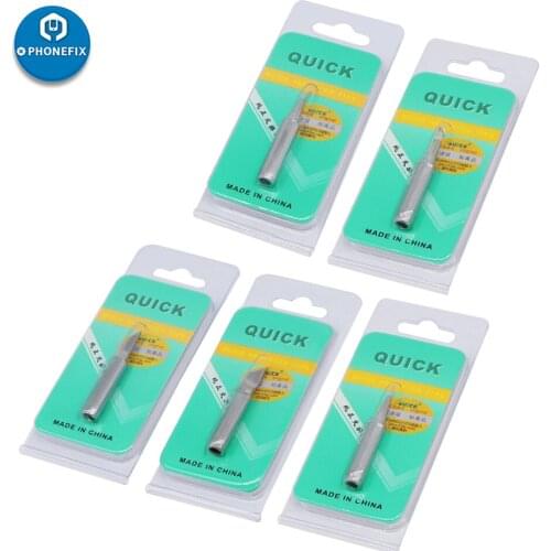 Quick Iron Tip Lead free Welding Tools Kit 5Pcs K/SK/3C/J/I soldering iron head set for Quick 39 969 236 936 Soldering Station
