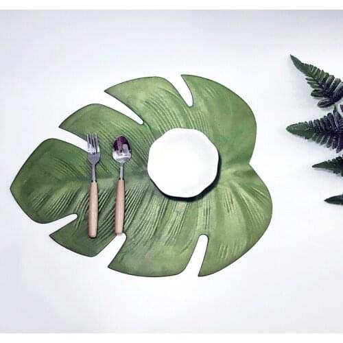Turtle Leaf Placemat Summer Outdoor Party Decoration Picnic Mat Unique Placemat
