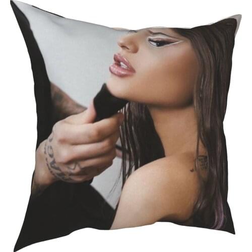 Ariana Grande in makeup decorative cushion cover sexy beauty 45cm linen pillow residential culture