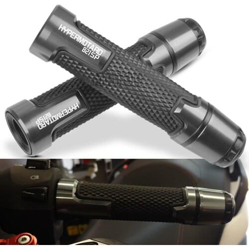 For Ducati HYPERMOTARD 821 SP 2013-2015 2014 Motorcycle 7/8"22mm Aluminum Rubber Handlebar Grips Ends Handle Caps Hand Bar Plugs