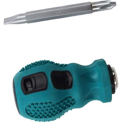 Dual-use Cross Slot Head Short Mini Magnetic Screwdriver Household Hand Tool Tornavida Seti