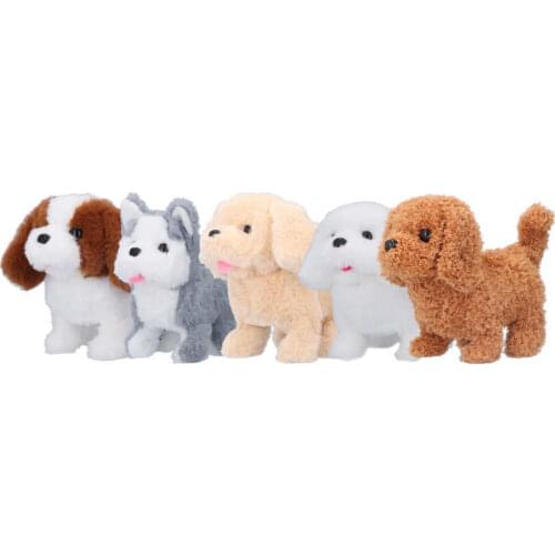 Sound Control Electronic Interactive Dogs Toy Robot Puppy Pets Bark Stand Walk Movements Plush Toys For Kids Gifts