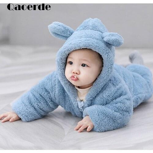 0-18M Newborn Romper Winter baby girls clothes cute cotton soft thicken Infant outwear snow wear Boys jacket Toddler clothes
