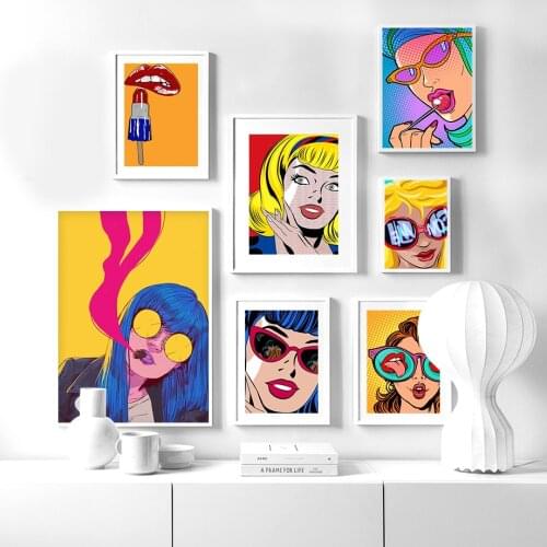 Colorful Fashion Sexy Girls Lips Wall Art Canvas Painting Nordic Posters And Prints Abstract Wall Pictures For Living Room Decor